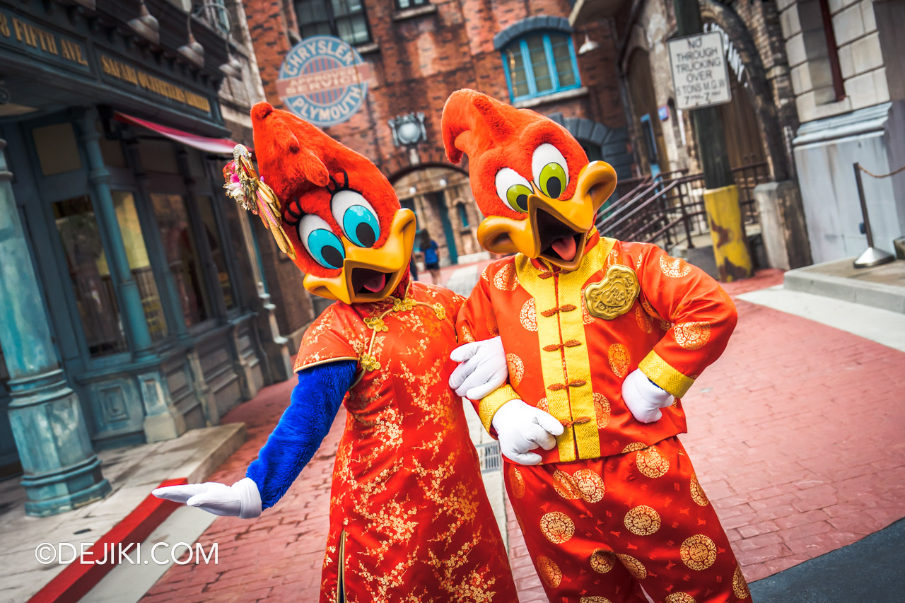 Universal Studios Singapore Chinese New Year 2023 Festive Meet Greet Winnie and Woody Woodpecker