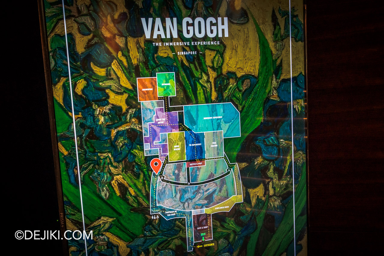 Van Gogh The Immersive Experience Singapore RWS 2 Exhibition Map