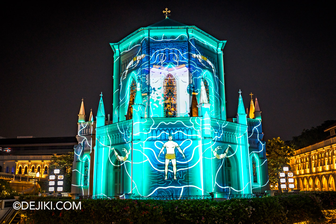 Singapore Night Festival 2023 Projection Mapping at CHIJMES Birth in Bloom by Ashley YK Yeo