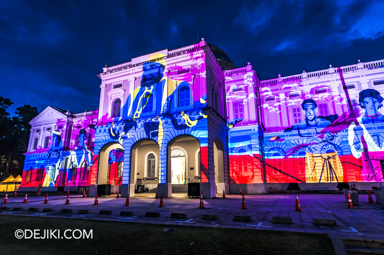 Singapore Night Festival 2023 Projection Mapping at National Museum of Singapore 700 Years by Zizi Majid Muhammad Izdi and Jeremie Bellot AV Extended 2
