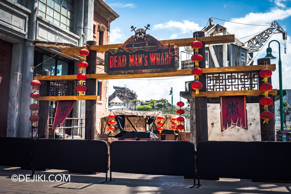 Universal Studios Singapore Park Update HHN11 Before Dark 2 scare zones Dead Mans Wharf entrance