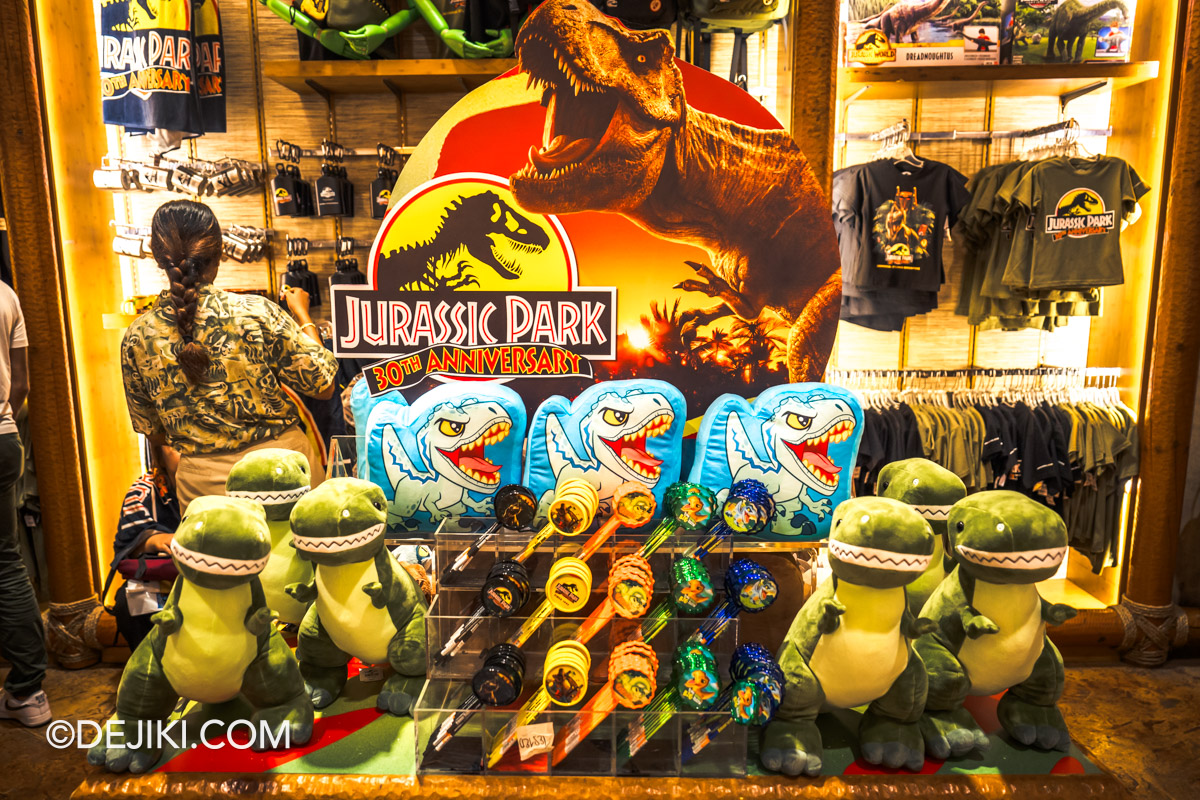 Universal Studios Singapore Park Update Jurassic Park 30th Anniversary Retail Dinostore display booth