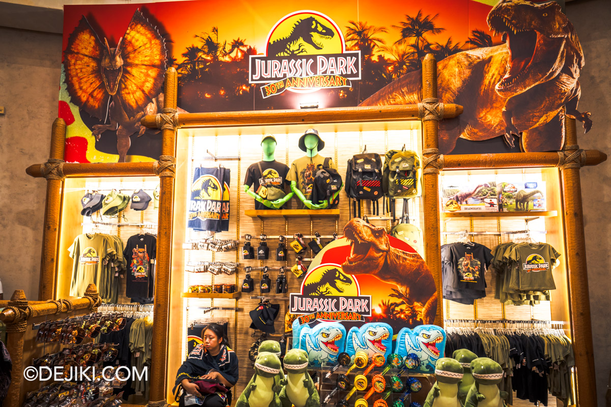 Universal Studios Singapore Park Update Jurassic Park 30th Anniversary Retail Dinostore display