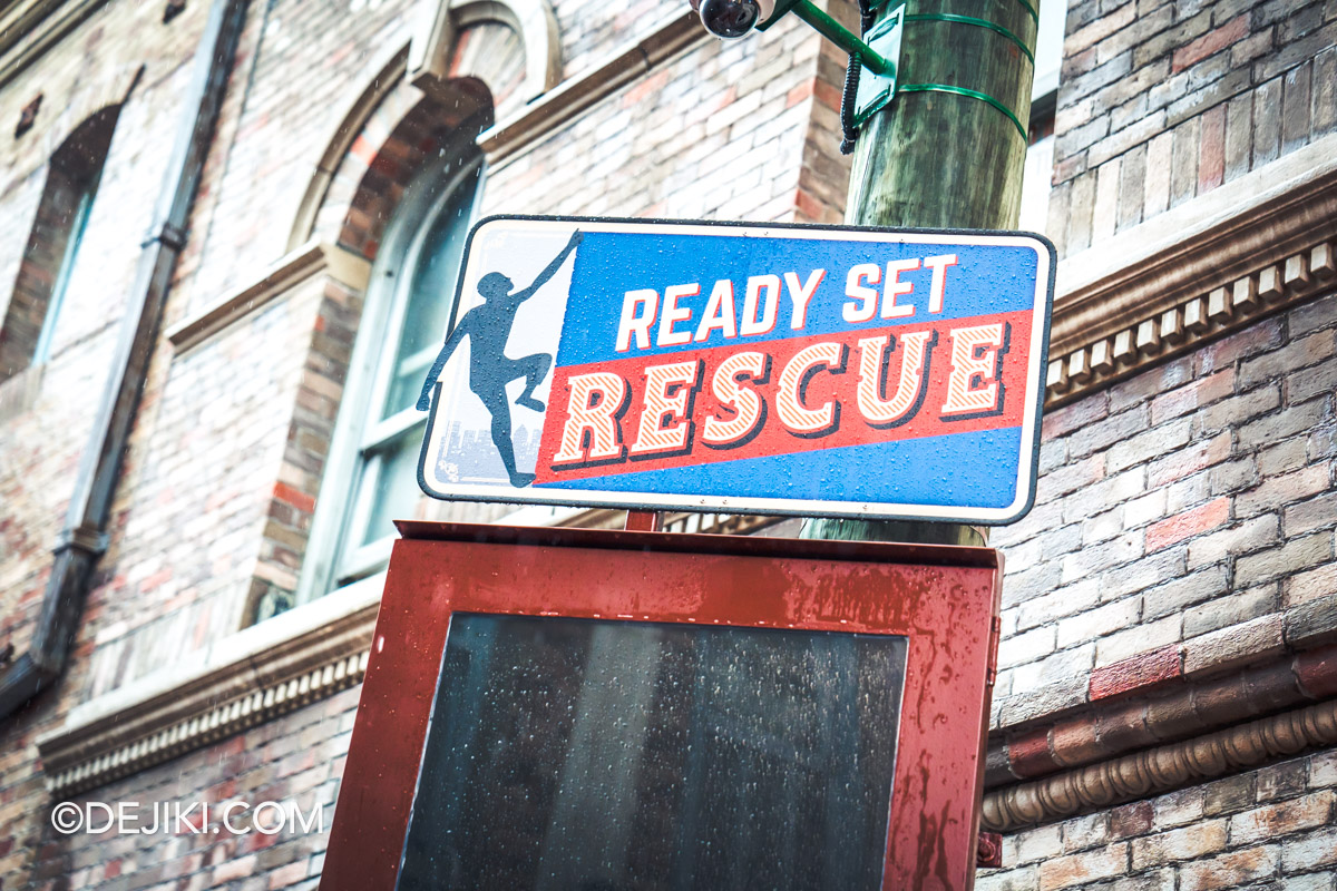 Universal Studios Singapore Park Update New Attraction Ready Set Rescue Wall Climb at New York Lights Camera Action Building sign