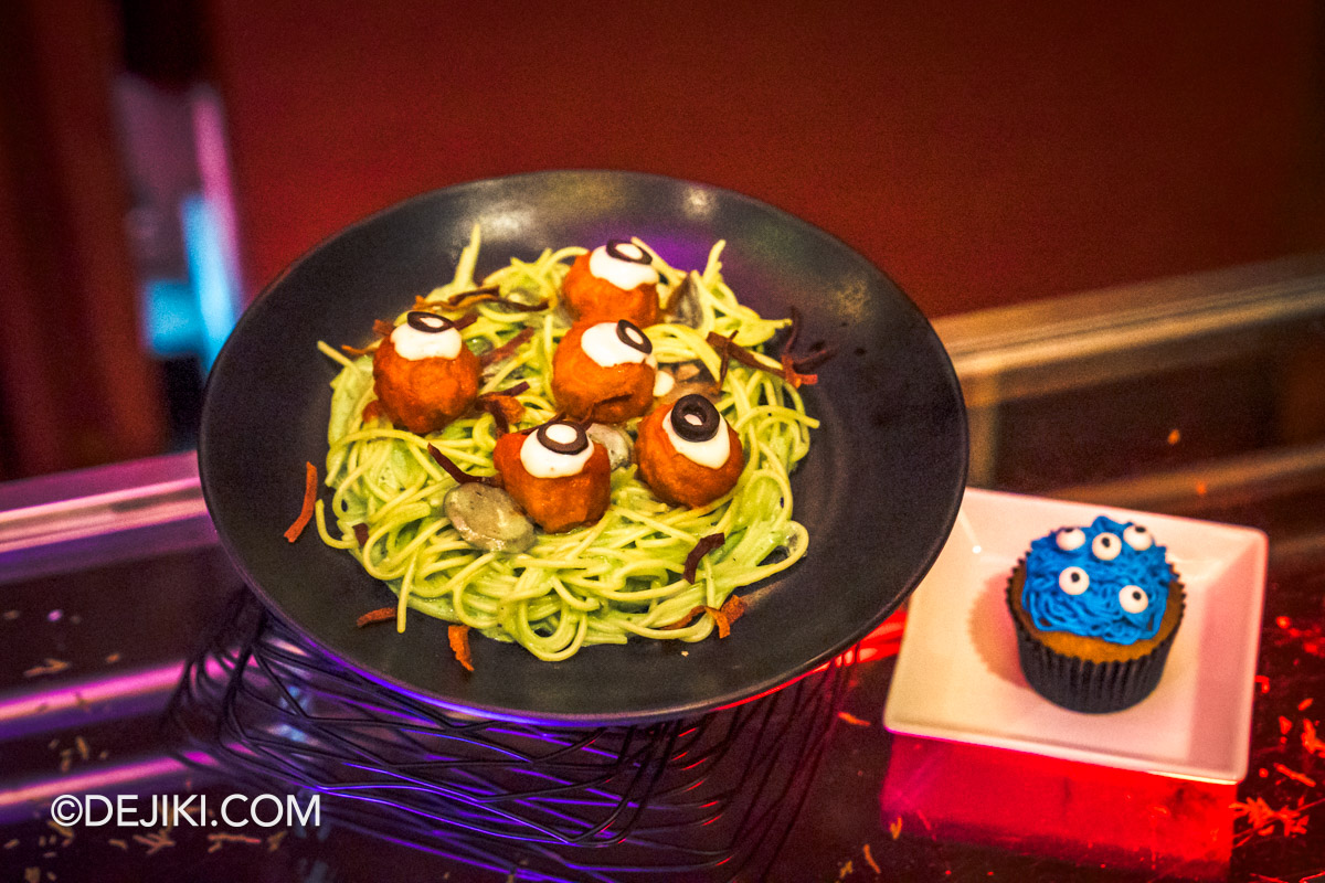 Universal Studios Singapore Park Update Trick or Thrills Day Halloween FB Update Seasonal Food around the Park Spooky Eyeball Pasta