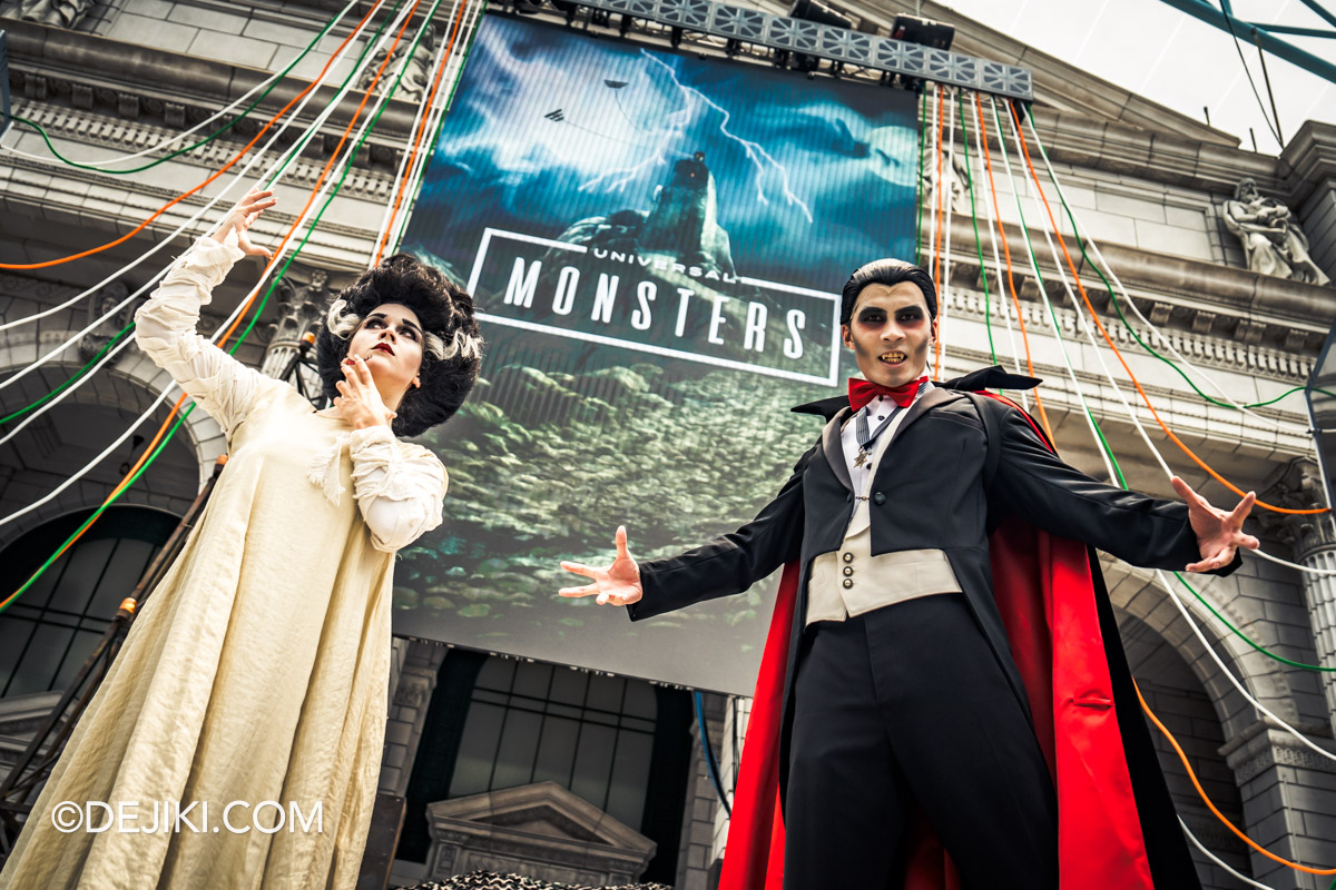 Universal Studios Singapore Park Update Trick or Thrills Day Halloween Meet and Greet Universal Monsters Bride of Frankenstein and Dracula