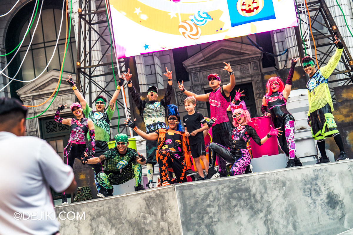 Universal Studios Singapore Park Update Trick or Thrills Day Halloween The Candy Conquest show finale with guest