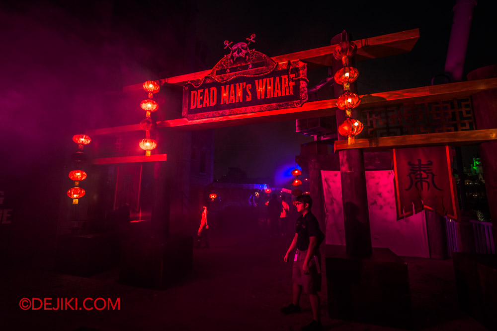USS Halloween Horror Nights 11 Scare Zones Feature by Dejiki Dead Mans Wharf Zone 0 entrance