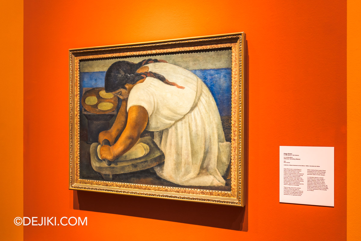 National Gallery Singapore Tropical Exhibition The Myth of the Lazy Native 2 Diego Rivera La molendera Woman grinding maize