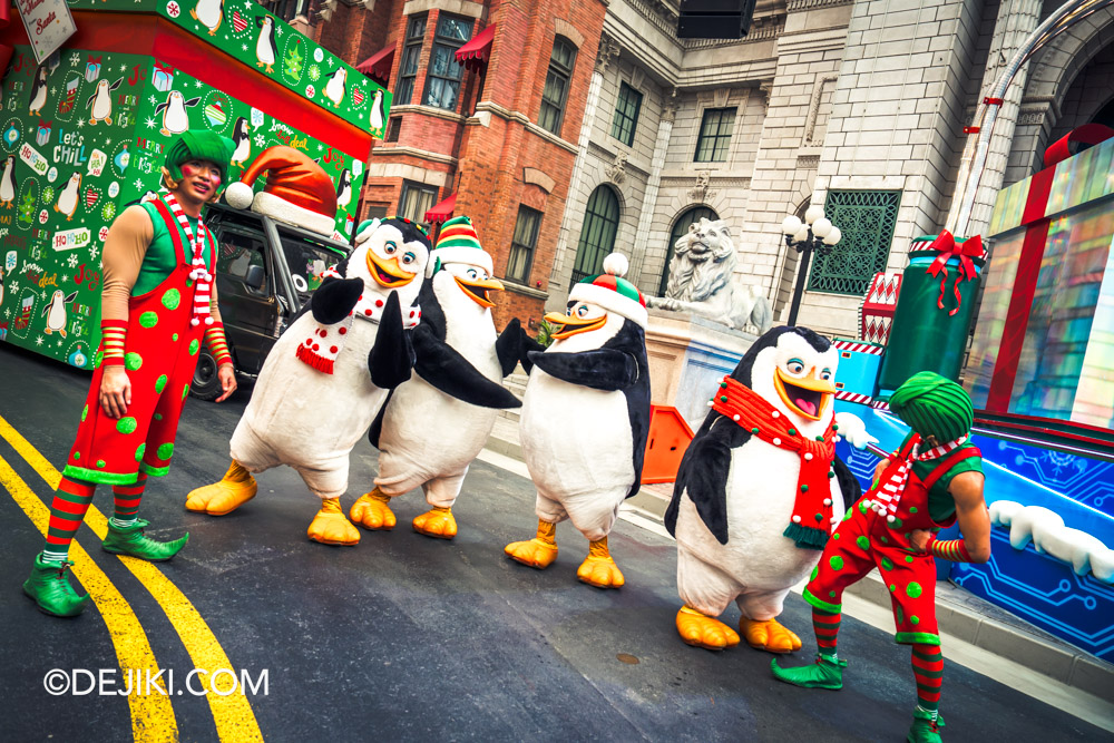 Universal Studios Singapore A Universal Christmas Event Park Update Santas Present Party 9 Penguins of Madagascar