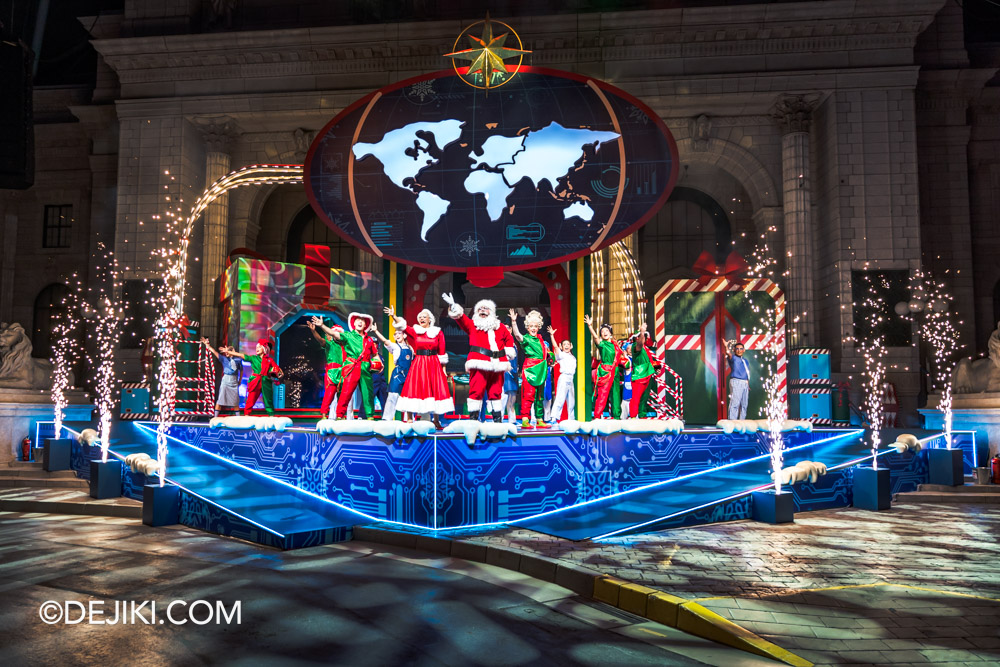 Universal Studios Singapore A Universal Christmas Event Park Update WISH Show Worldwide Institute of Santas Helpers finale