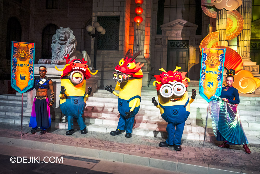 Universal Studios Singapore Chinese New Year 2024 event Dragon of Destiny night show 11 Meet and Greet Dragon Minions