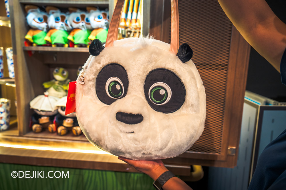 Universal Studios Singapore Chinese New Year 2024 event Kung Fu Panda merchandise booth 3 Fluffy Po bag