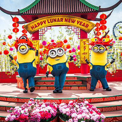 Universal Studios Singapore Chinese New Year 2024 event Soar Into Fun Dragon Minions sq1