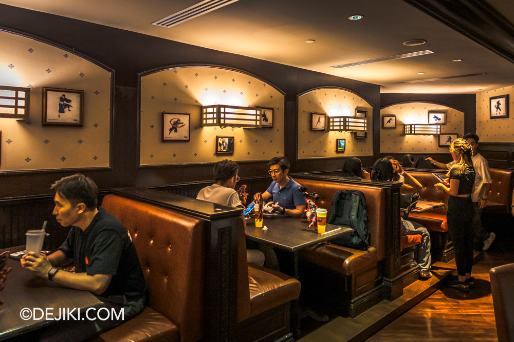 Naruto The Gallery Cafe at Universal Studios Singapore Themed Restaurant at KTs Grill Dining area overview 2