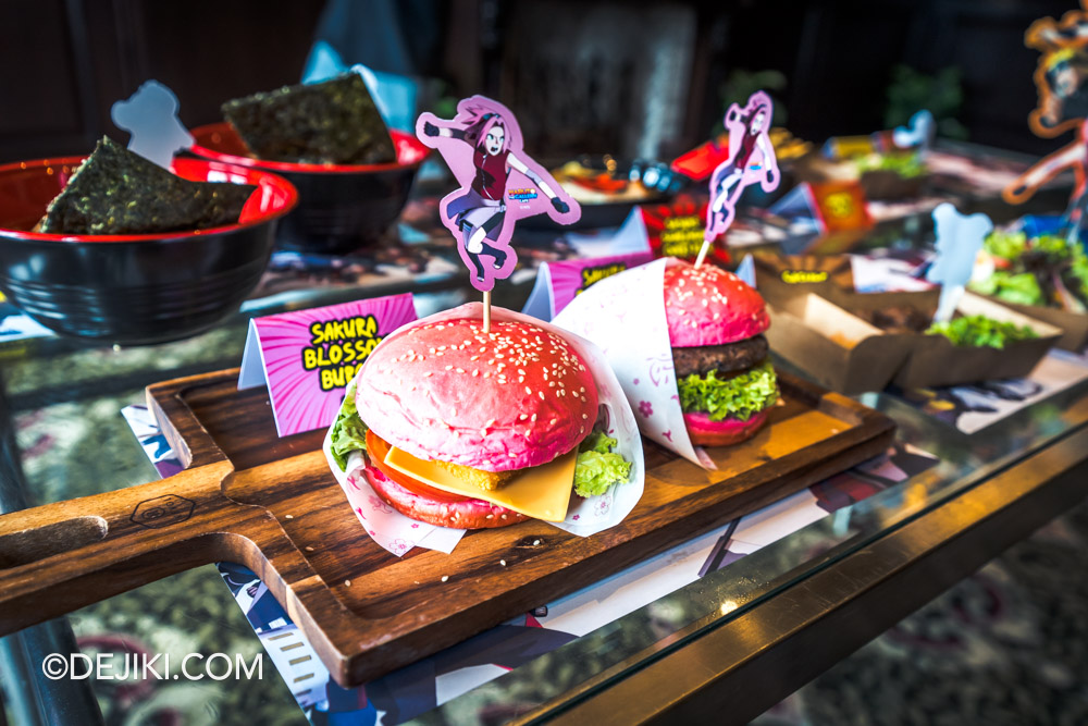 Naruto The Gallery Cafe at Universal Studios Singapore Themed Restaurant at KTs Grill Sakura Blossom Burger