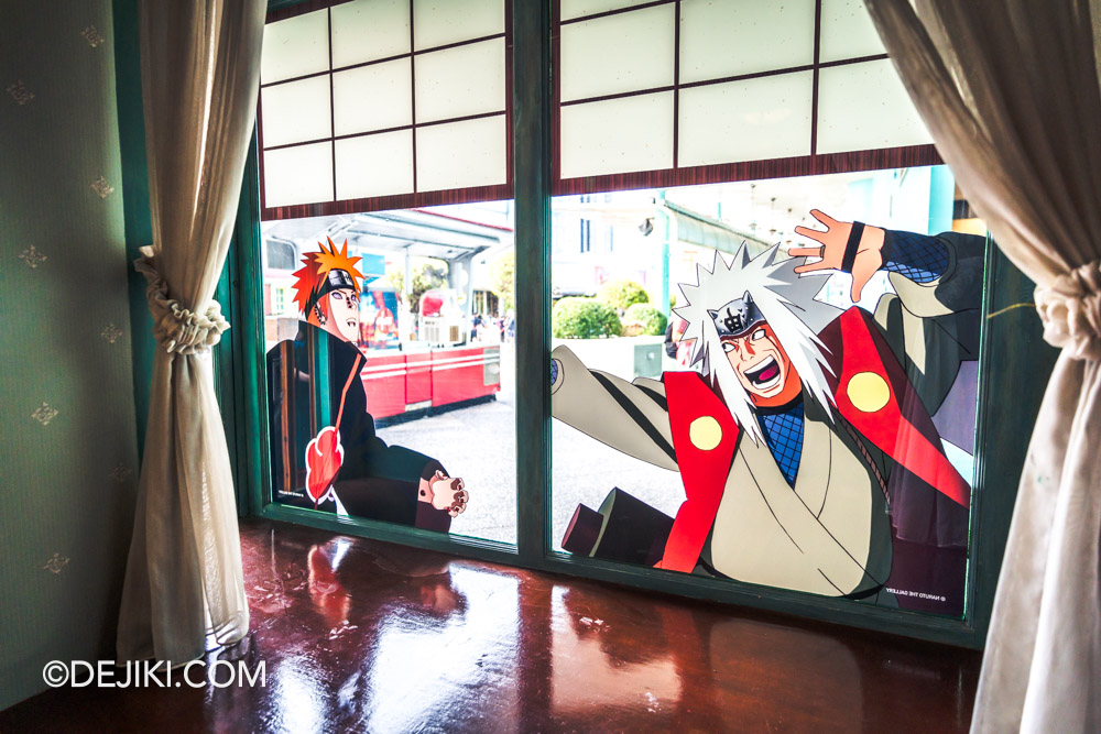 Naruto The Gallery Cafe at Universal Studios Singapore Themed Restaurant at KTs Grill entrance window