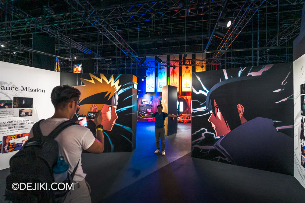 Naruto The Gallery at Universal Studios Singapore Exhibition 4 Taking Photos at Naruto and Sasuke walls
