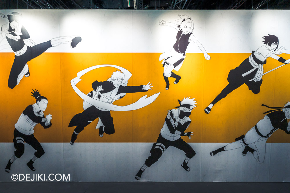 Naruto The Gallery at Universal Studios Singapore Exhibition Entrance Mural with anime characters