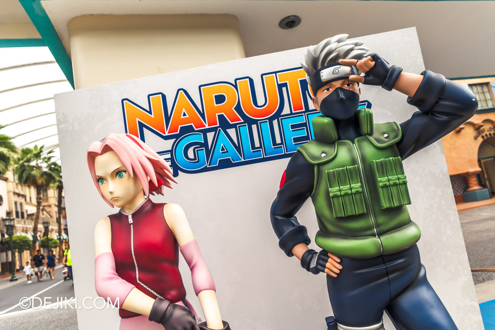Naruto The Gallery at Universal Studios Singapore Park Entrance Sakura and Kakashi Sculptures 2