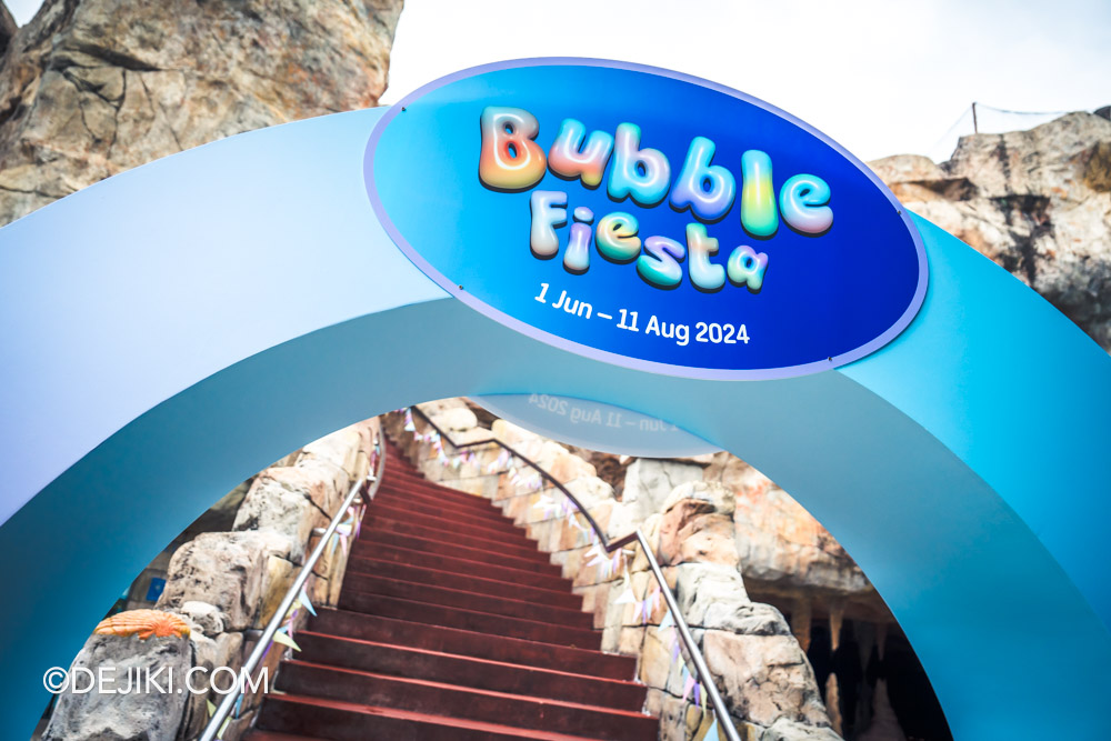 RWS Adventure Cove Waterpark 2024 Bubble Fiesta event Grotto entrance