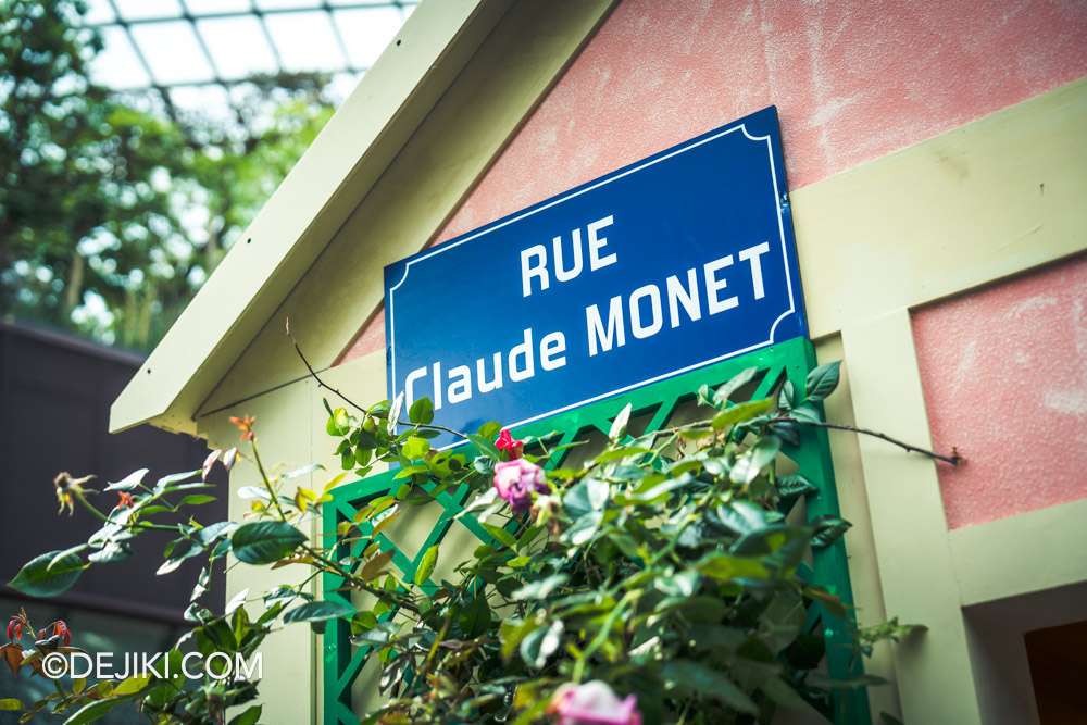 Gardens by the Bay Impressions of Monet The Garden floral display Flower Field Main Monet House sign Rue Claude Monet