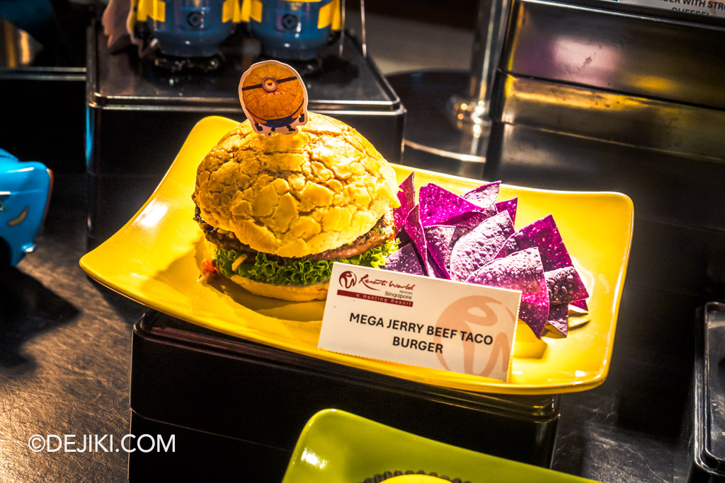 Universal Studios Singapore Mega Despicable Summer 2024 event Minion food and snacks Mega Jerry Beef Taco Burger