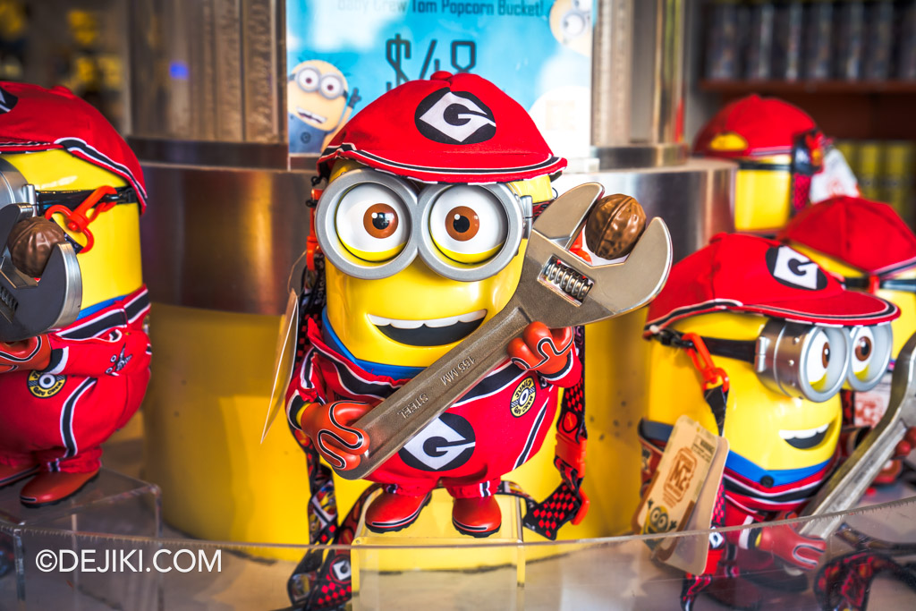 Universal Studios Singapore Mega Despicable Summer 2024 event Minion merch Pit Crew Tom popcorn bucket