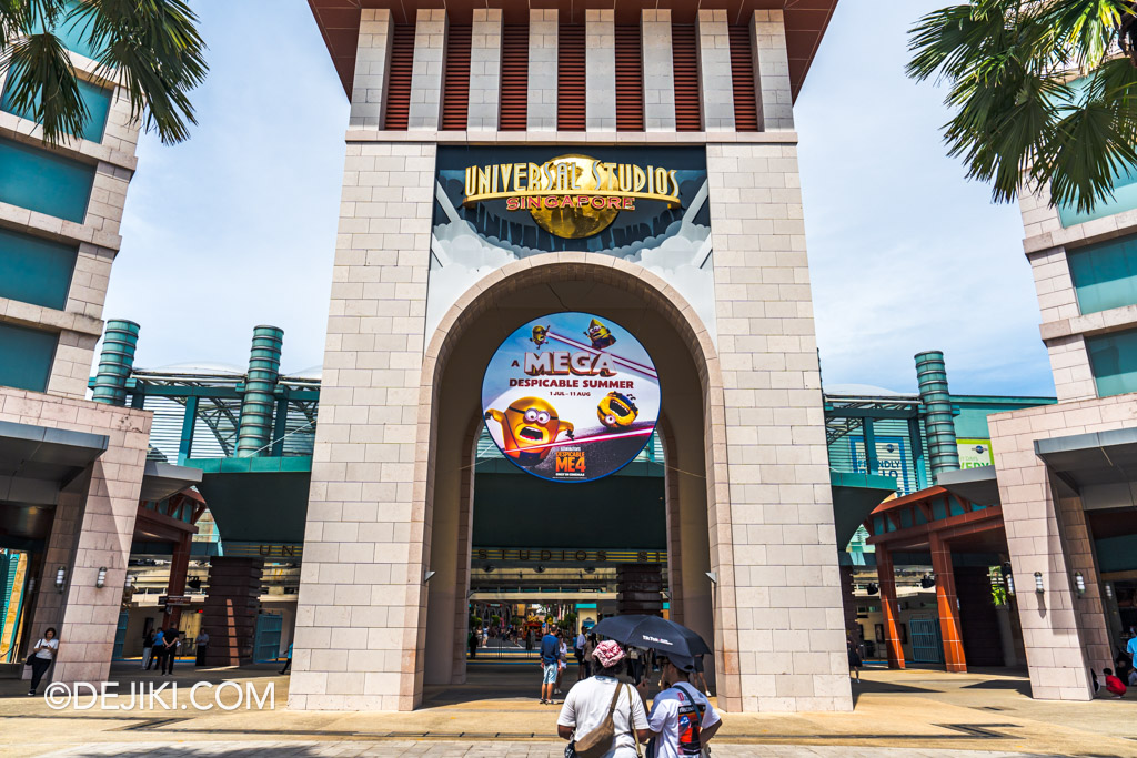 Universal Studios Singapore Mega Despicable Summer 2024 event Park entrance arch