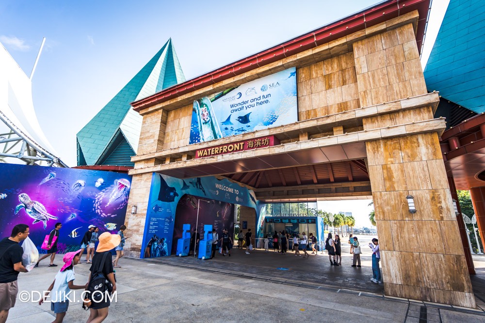 SEA Aquarium at Resorts World Sentosa 2024 1 Renovations Interim Ticket Booth area