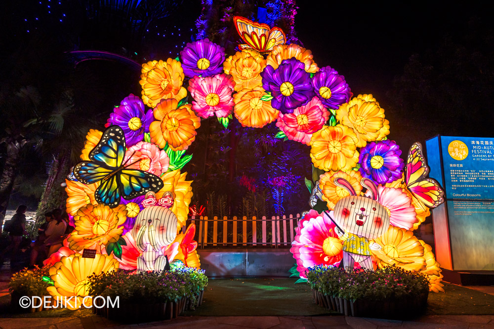 Gardens by the Bay Mid Autumn Festival 2024 lantern displays Colourful Blossoms