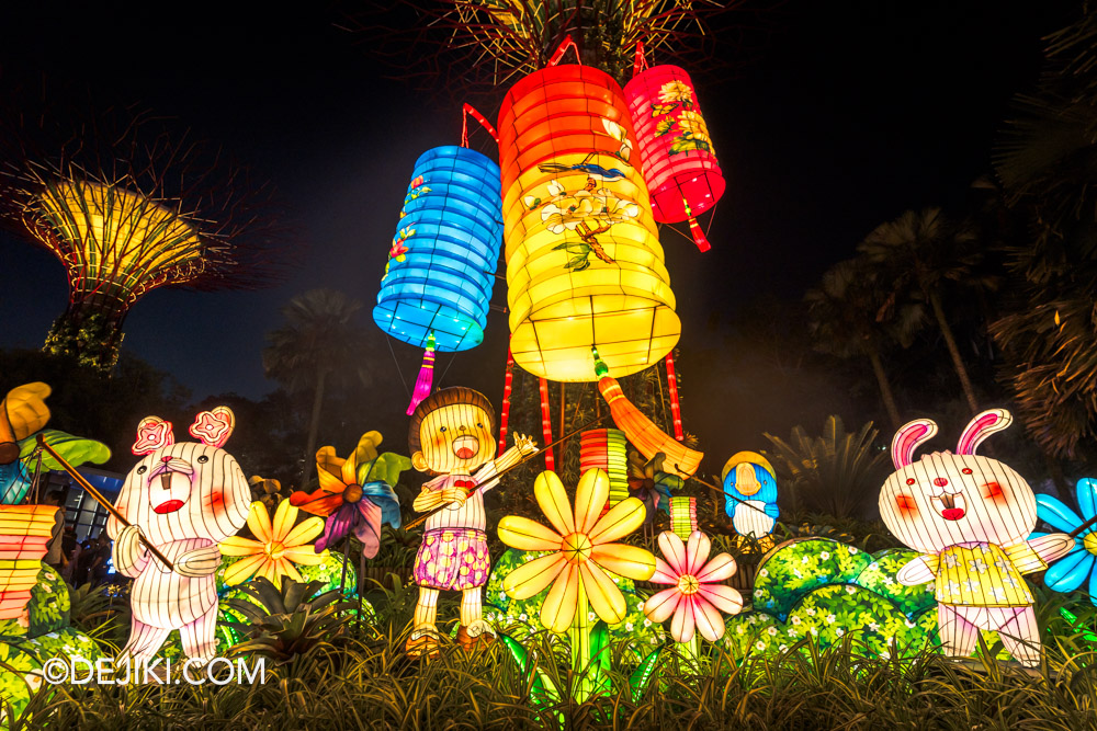 Gardens by the Bay Mid Autumn Festival 2024 lantern displays Vertical Mid Autumn at Supertree Grove