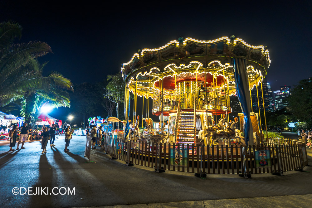 Gardens by the Bay Mid Autumn Festival 2024 lantern displays double carousel funfair carnival