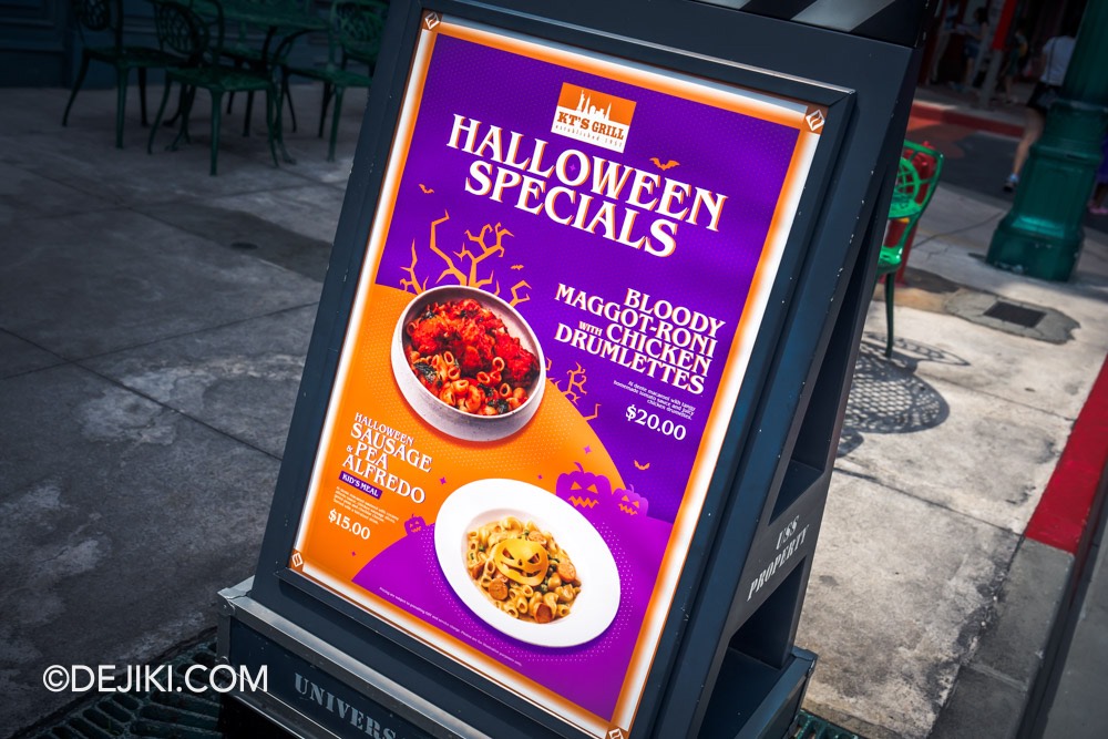 USS 2024 Day Halloween Fun For All event coverage report by Dejiki Halloween food KTs Grill Halloween menu