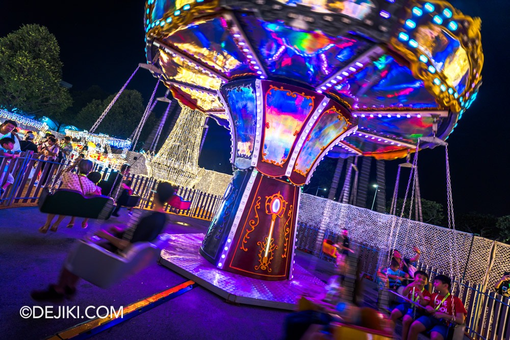 illumi Singapore light experience at Marina Bay illumi 04 Dune Palace 2 chair swing ride