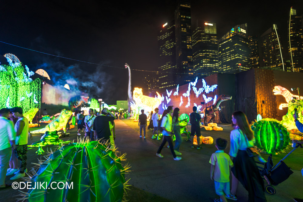 illumi Singapore light experience at Marina Bay illumi 07 Jurassic Kingdom overview