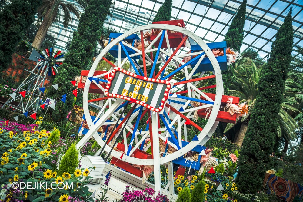 Gardens by the Bay Carnival of Flowers Australian Themed Floral Display 6 Ferris Wheel Floral Parade