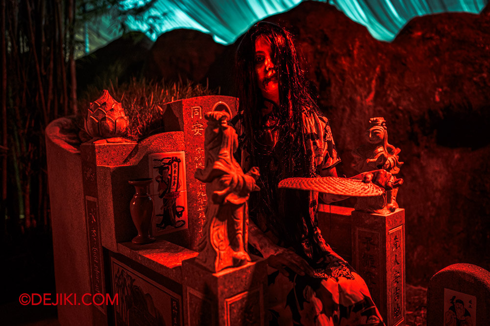 Haw Ror Villa 3 Halloween event at Haw Par Villa Singapore 2024 Hells Museum Escape Room Graveyard Lady in Red