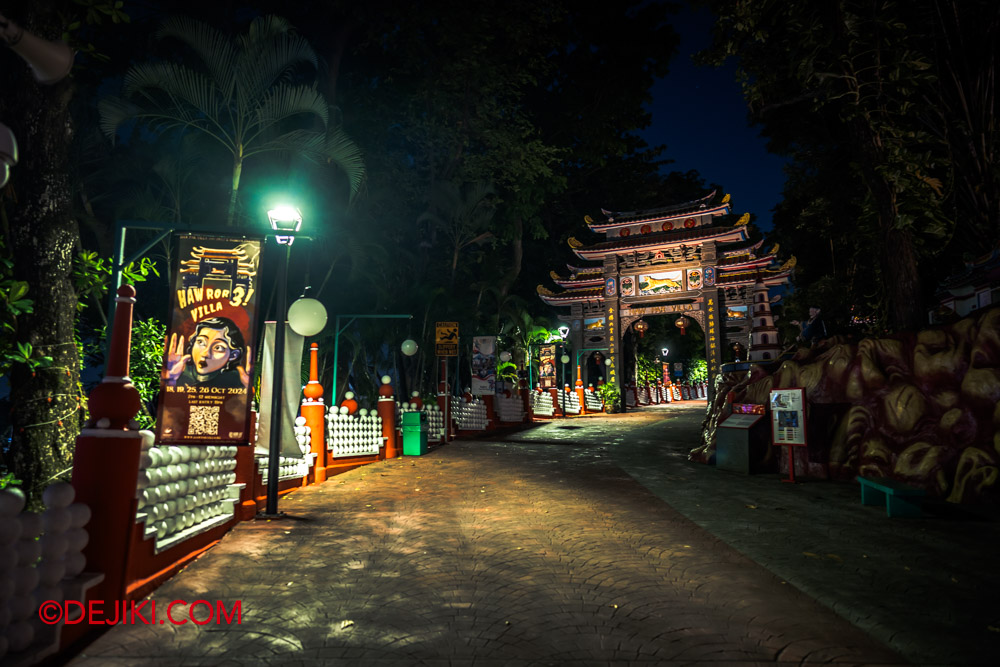 Haw Ror Villa 3 Halloween event at Haw Par Villa Singapore 2024 Park Entrance Gate Wide