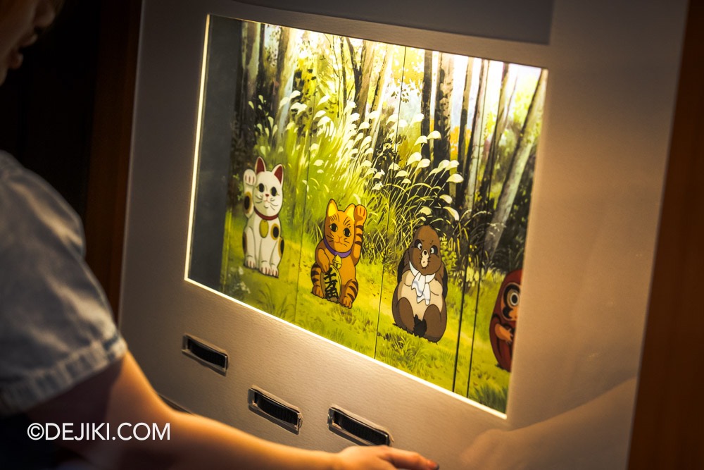 The World of Studio Ghibli at ArtScience Museum Marina Bay Sands Review Level 3 Pom Poko Tanuki Transformation Interactive with Ponkichi