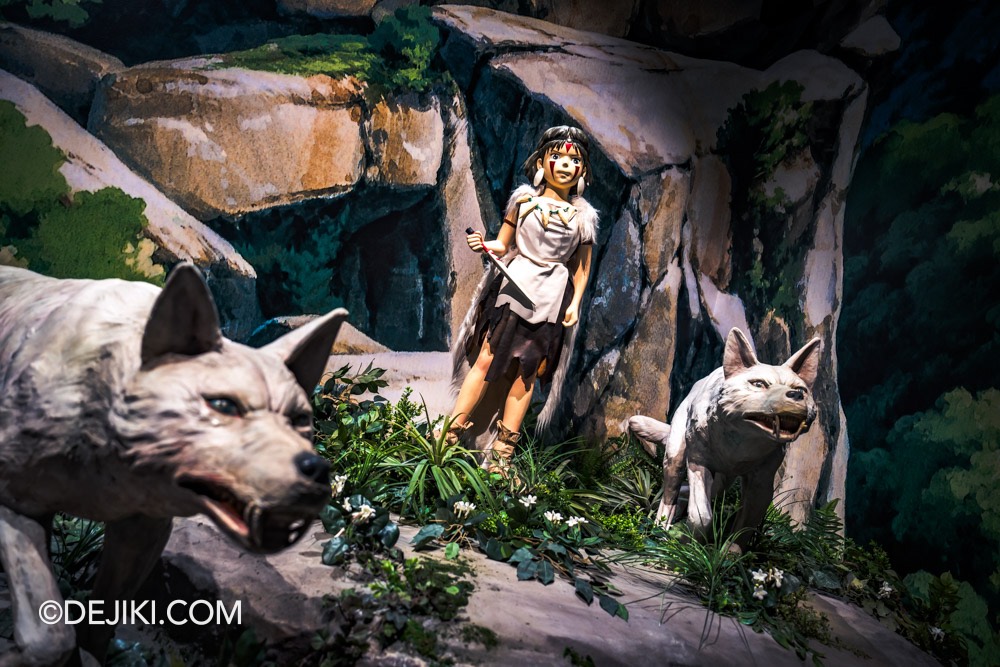 The World of Studio Ghibli at ArtScience Museum Marina Bay Sands Review Level 3 Princess Mononoke San and Wolves