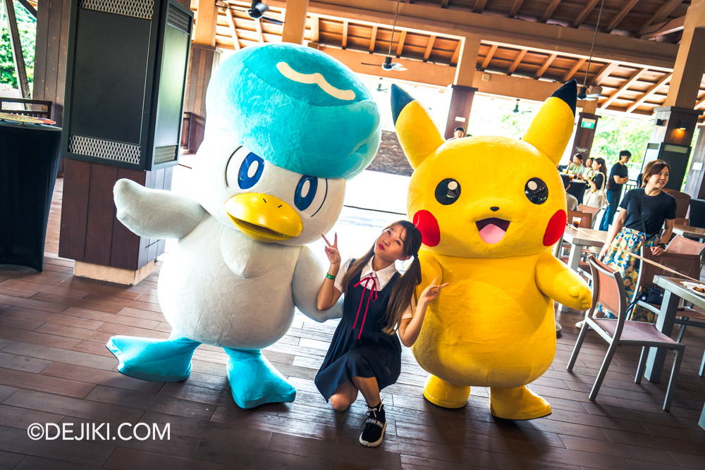 Adventure Cove Waterpark Pokemon Aqua Adventure event Meet and Greet Quaxly and Pikachu with guest