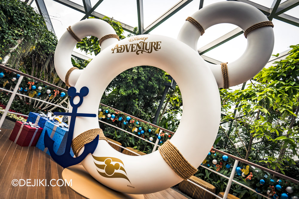 Disney Cruise Line event at Changi Airport Adventure Quest 10 Disney Adventure Giant Mickey Mouse Life Buoy at Petal Garden