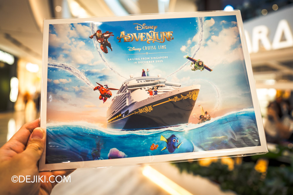 Disney Cruise Line event at Changi Airport Adventure Quest 10 Disney Adventure Reward Souvenir Poster