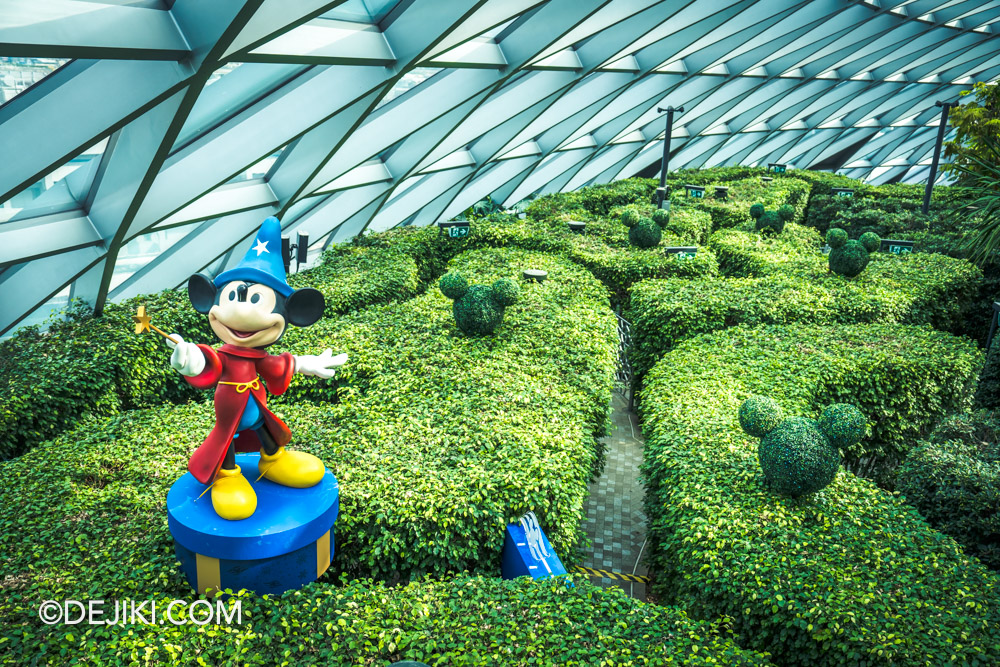 Disney Cruise Line event at Changi Airport Adventure Quest Hedge Maze Inspired by Disney Imagination Garden Sorcerer Mickey