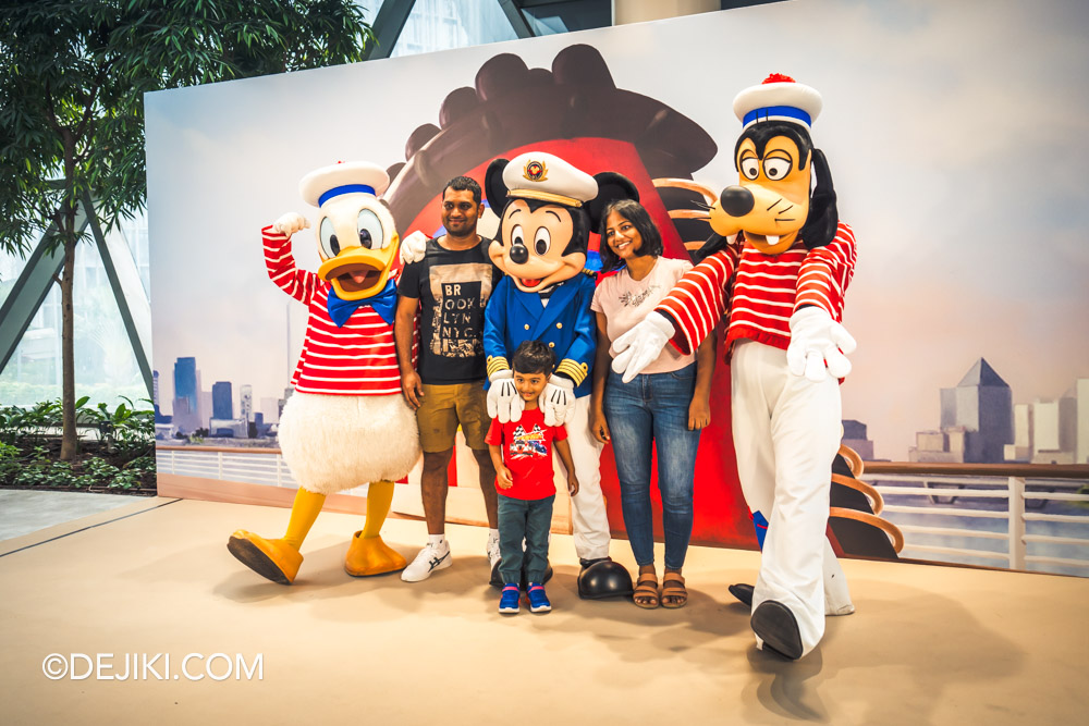 Disney Cruise Line event at Changi Airport Meet and Greet with Captain Mickey Donald and Goofy family 2