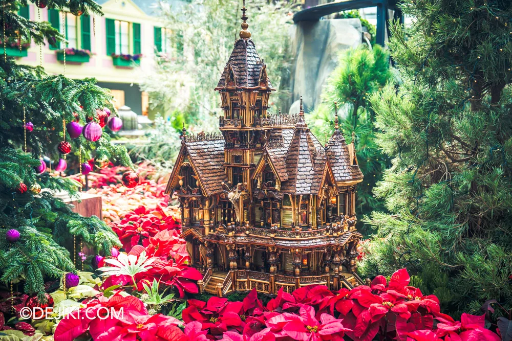 Gardens by the Bay 2024 Christmas Train Show Flower Field Garden Railroading Landmarks 2 Carson Mansion