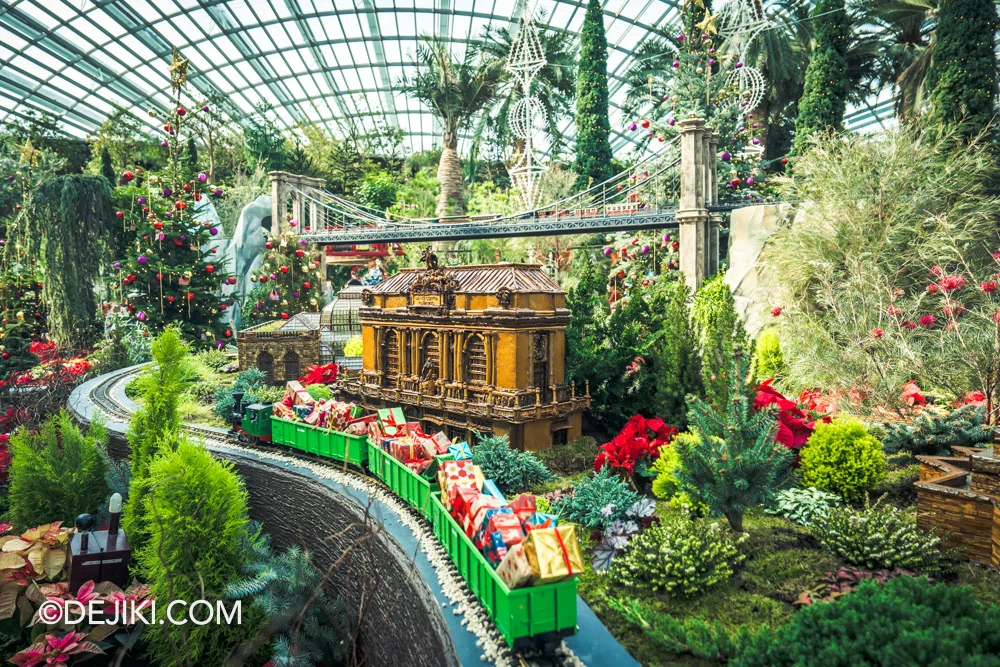 Gardens by the Bay 2024 Christmas Train Show Flower Field Hero Overview