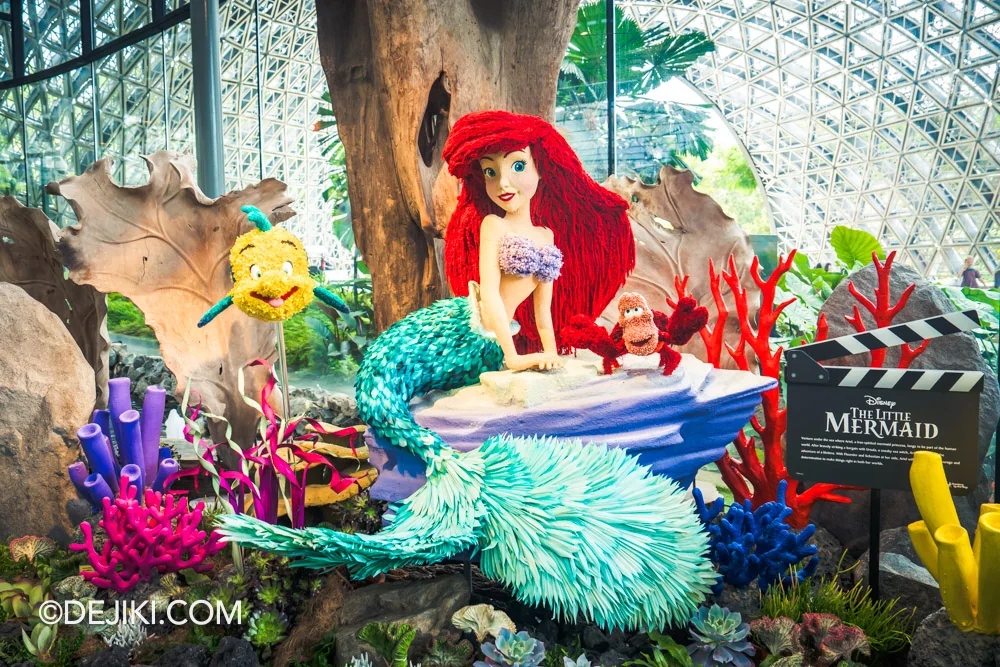 Gardens by the Bay Disney Garden of Wonder at Floral Fantasy 5 The Little Mermaid Ariel Flounder Sebastian