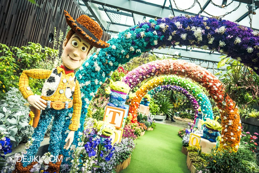 Gardens by the Bay Disney Garden of Wonder at Floral Fantasy 8 Toy Story Woody closeup